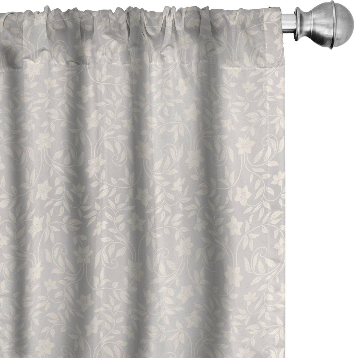 ABAKUHAUS Blume Gordijnen – 2x75x175 cm – Mikrofaser – Halve verduistering – Perle Eierschaal Perle Eggshell