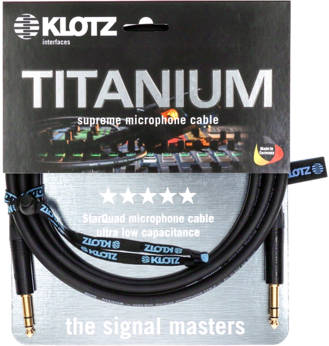 Klotz TI-TRS0300 Titanium StarQuad Audiokabel 3 meter