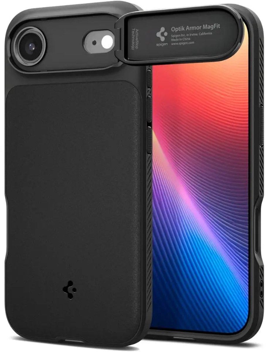 Spigen Optik Armor (MagFit) mobiele telefoon behuizingen 16,5 cm (6.5") Hoes Zwart