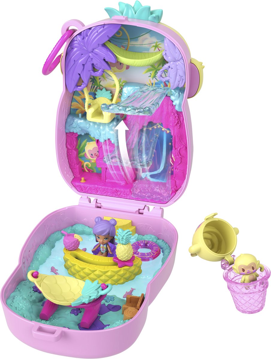 Polly Pocket Ananas Aapje Compacte Speelset — afbeelding 10
