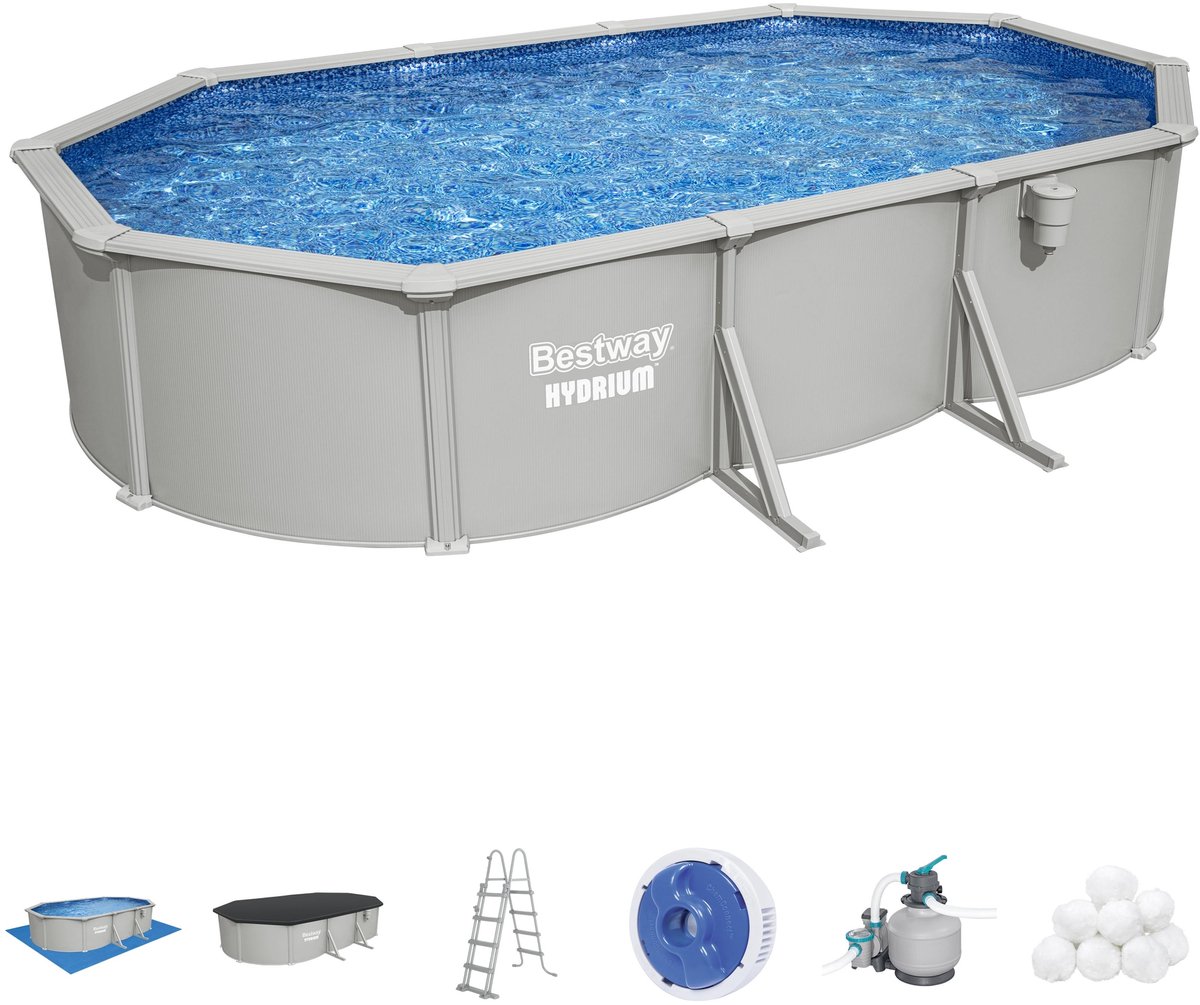 Bestway Hydrium pool set with steel wall - Oval - 610 x 366 x 122 cm