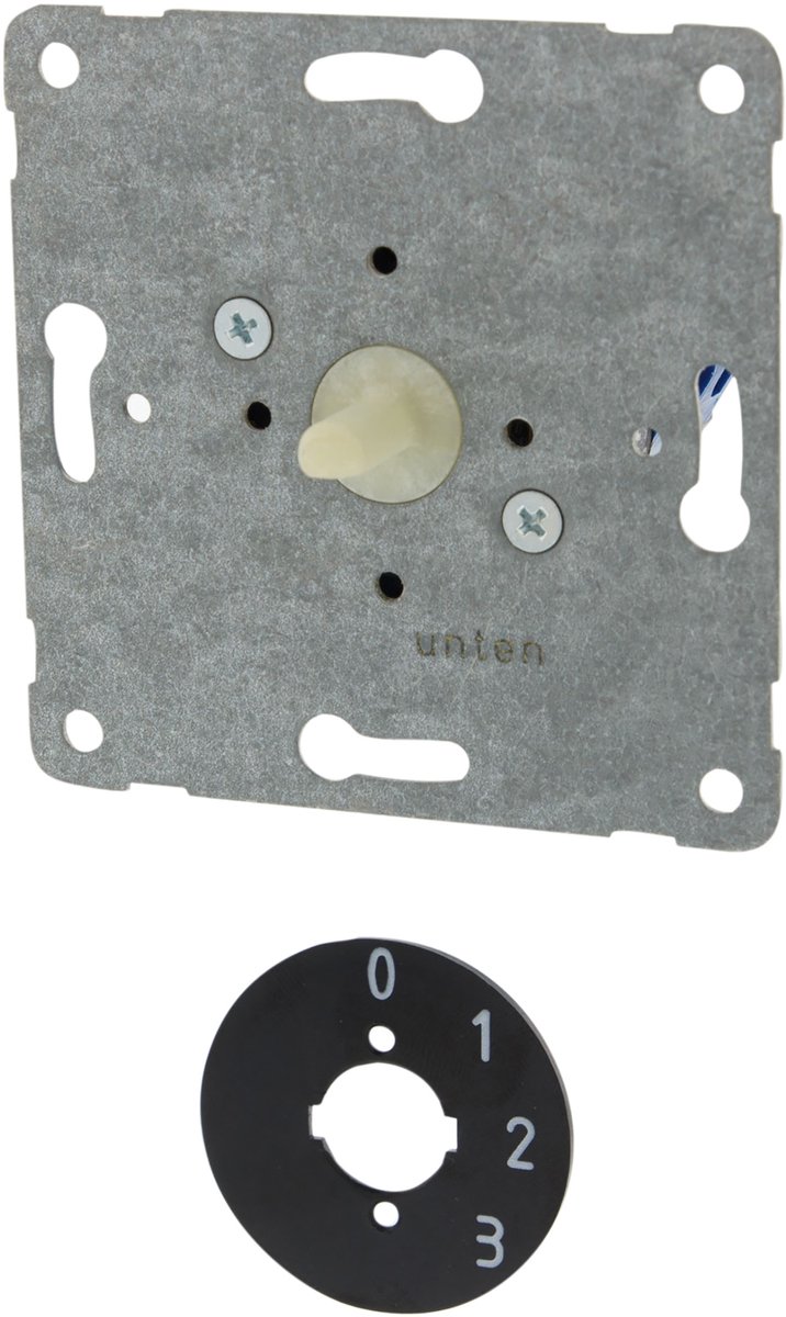 Peha 3-standenschakelaar - Inbouwschakelaar met 0-stand - Los schakelelement - Schakelmateriaal Standard - Compact formaat - Afmetingen 70 x 70 x 40 mm - 2 jaar garantie