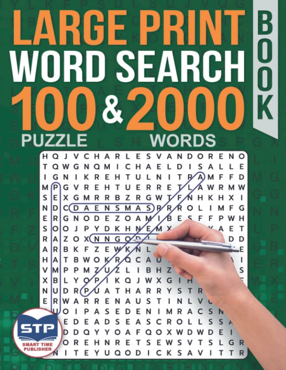 Grote Letter Zoekboek: 100 Puzzels en 2000 Woorden