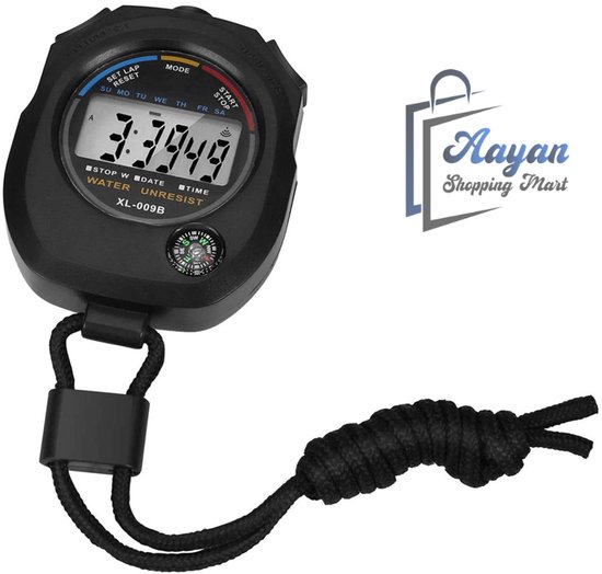 Digitale Klok Tijd En Stopwatch Vector Pictogram Geïsoleerd Op Een Witte Achtergrond Voor Meting