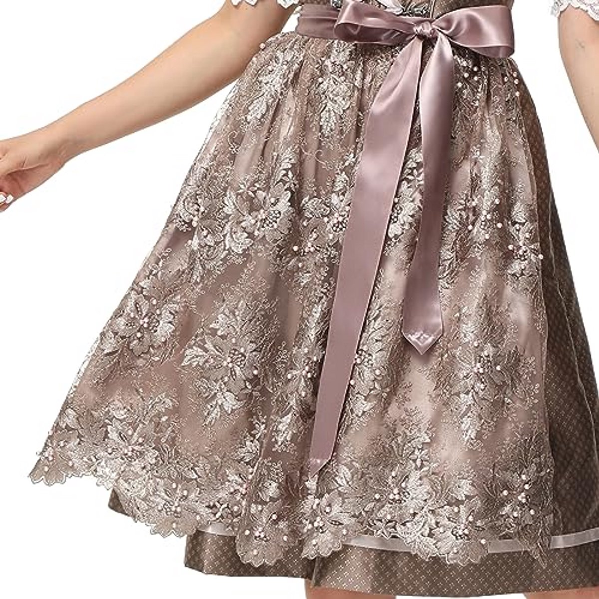 Elegante Midi Dirndl voor Dames - Traditionele Klederdrachtjurk voor Oktoberfest