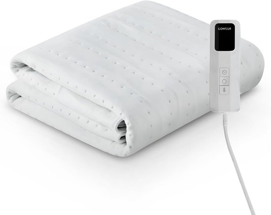iHeroo Warmtedeken, 160 x 130 cm, elektrische deken met automatische uitschakeling, oververhittingsbeveiliging, behaaglijke flanellen warmtedeken, 3 warmtestanden 27 °C - 47 °C, 12 uur timer