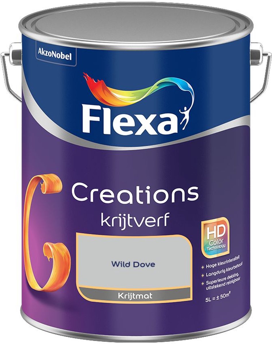 Flexa - Creations Muurverf Krijt - Wild Dove - Creations - Mengverf - 5 L