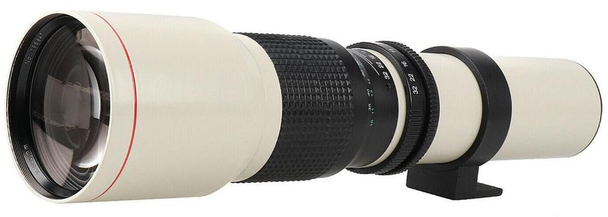 TFoto 500mm F/8.0 super telelens zoomlens MF voor Canon EOS EF body's wit