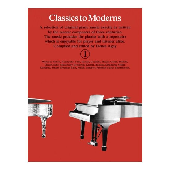 Yorktown Music Press Classics To Moderns 1 recueil de chansons pour piano