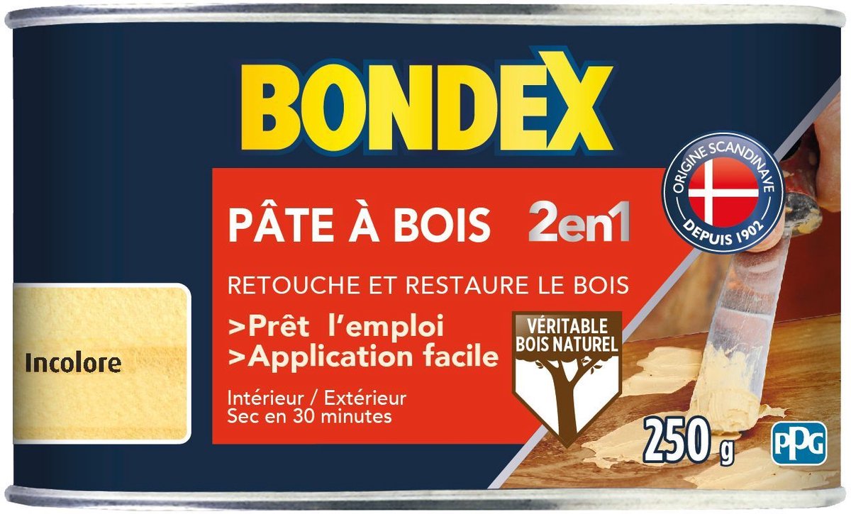 2-in-1 natuurlijke houtvuller - BONDEX - 250 g