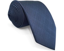 Effen Blauwe Extra Lange Heren Stropdassen Set