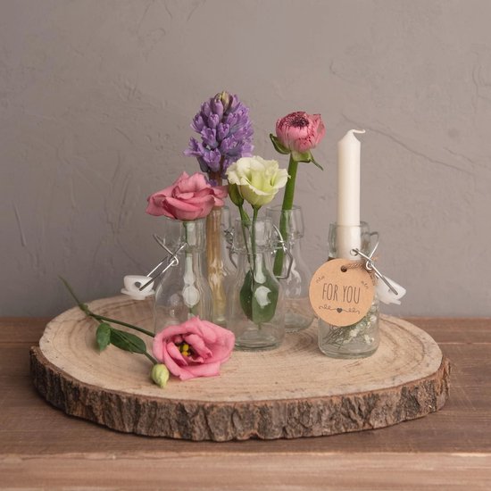 Glazen flesjes met beugelsluiting set Glazen flesjes met beugelsluiting set