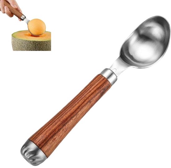 IJsschep/ijslepel zilver 21 cm van RVS | Fun en Feest
