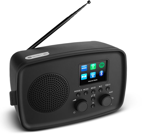 Roberts Stream 94 L Stéréo Radio Portable, Dab+/FM/Bluetooth/WiFi, Noir