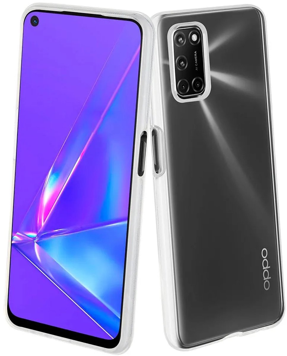 Muvit Case Oppo A72 Recycletek Silicone Telefoonhoesje Grijs