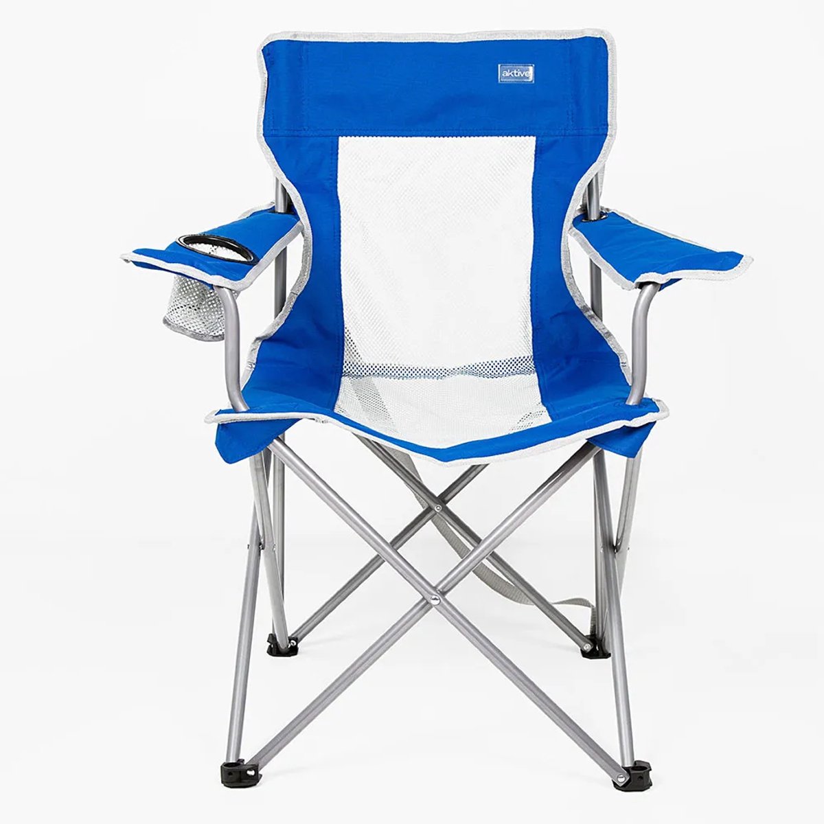 Aktive Folding Camping Stoel Blauw 64.5 x 49.5 x 82 cm