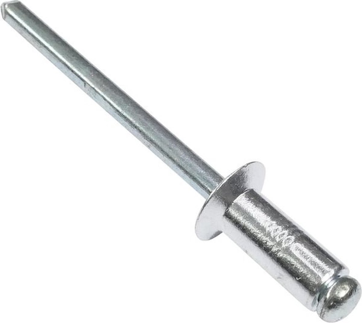 Set van 100 blindklinknagels Ø5x11mm - aluminium/staal - DIN 7337 - popnagel - bevestigingsmateriaal metaalwerkende industriële toepassingen