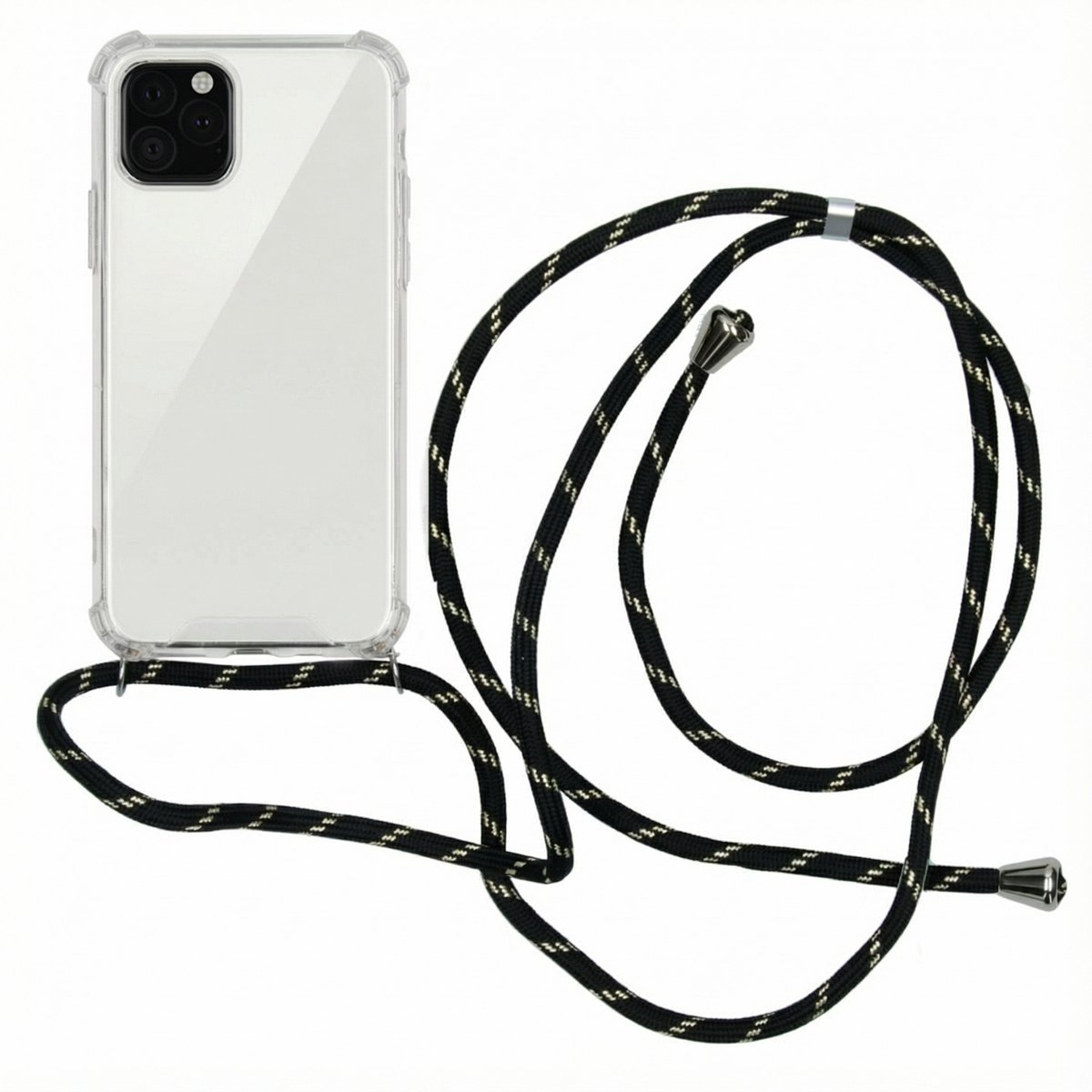 imoshion Hoesje - Geschikt voor Apple iPhone 11 Pro - Backcover met koord - Zwart & Goud