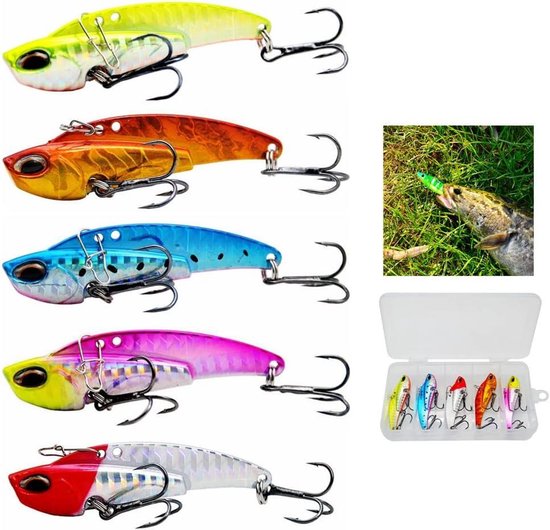 Harde Vissen Lokken Set - Metaal - Spinner Baits - 5 Stuks — afbeelding 3