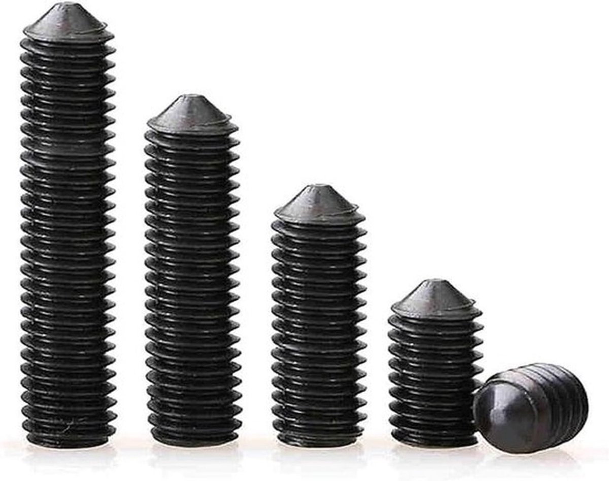 Zwarte Gelegeerd Staal Grubschroeven met Zeskantkegelkop, M10 * 20mm, 20 stuks