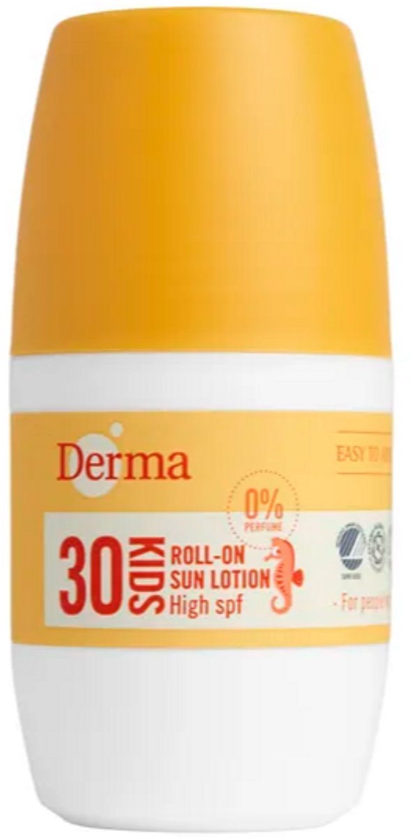 Derma Sun Kinder Zonnebrand Roller - SPF30 - 50 ML - Allergie & Geurvrij - Zonbescherming - Milieuvriendelijk - Kinderformule