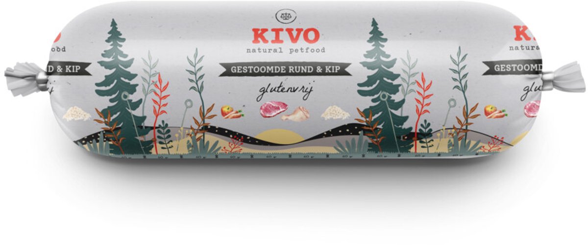 Kivo Gestoomde Rund & Kip 600 gr