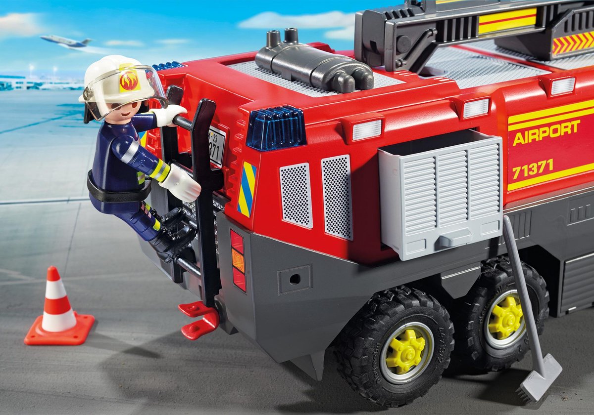 PLAYMOBIL City Action Luchthavenbrandweerwagen met licht en geluid - 71371 — afbeelding 6