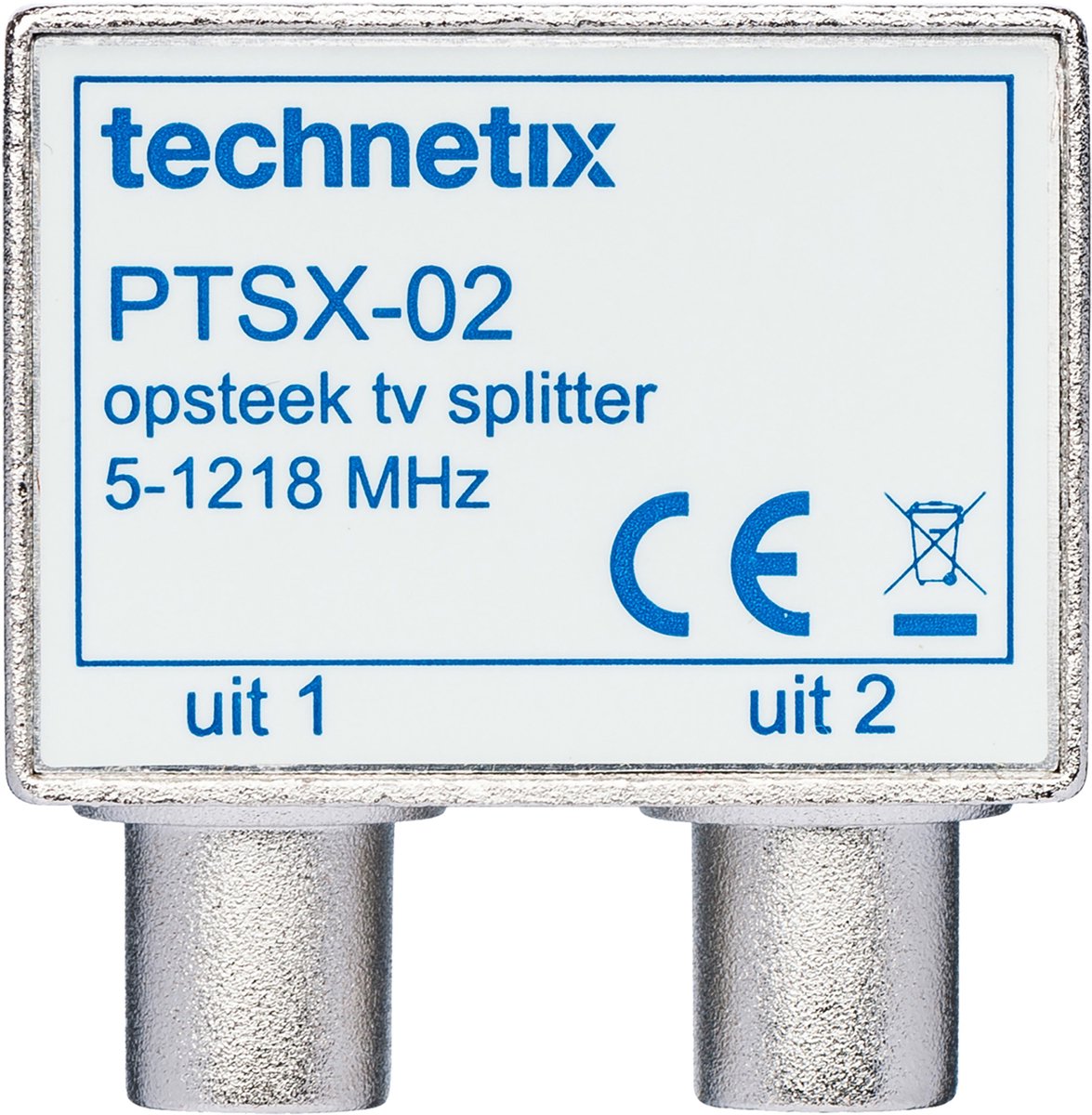 IEC Opdruk Splitter Coax 5-1218 MHz 2 Uitgangen