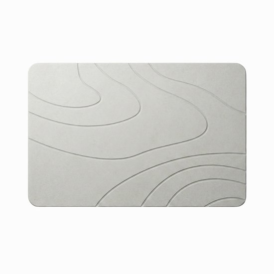 Absorberende stenen badkamermat, antislip diatomeeënsteen badkamermat, anti-schimmel sneldrogende lichtgewicht absorberende douchemat,A,40 * 60CM
