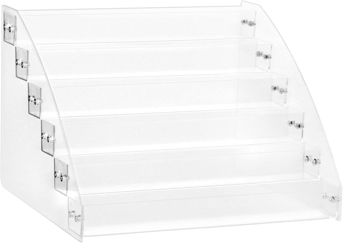 6 lagen nagellak opslag organizer houder in helder design - ruimte voor 60 flessen