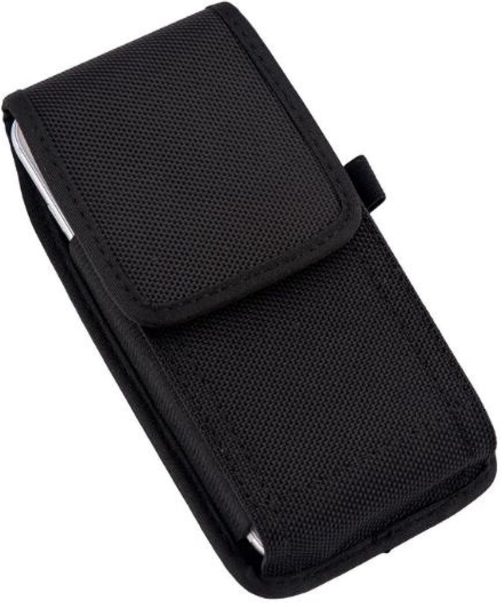 Telefoonriemtas heren zwart, draagbare telefoonhouder met riemclip.