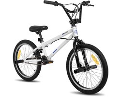 Hiland 20 Inch Freestyle BMX Fiets - Voor Kinderen & Jeugd - 360 Graden Gyro Systeem - Inclusief 4 Pegs (Voetsteunen) - Meerdere Kleuren - Geschikt voor buitenactiviteiten in de lente