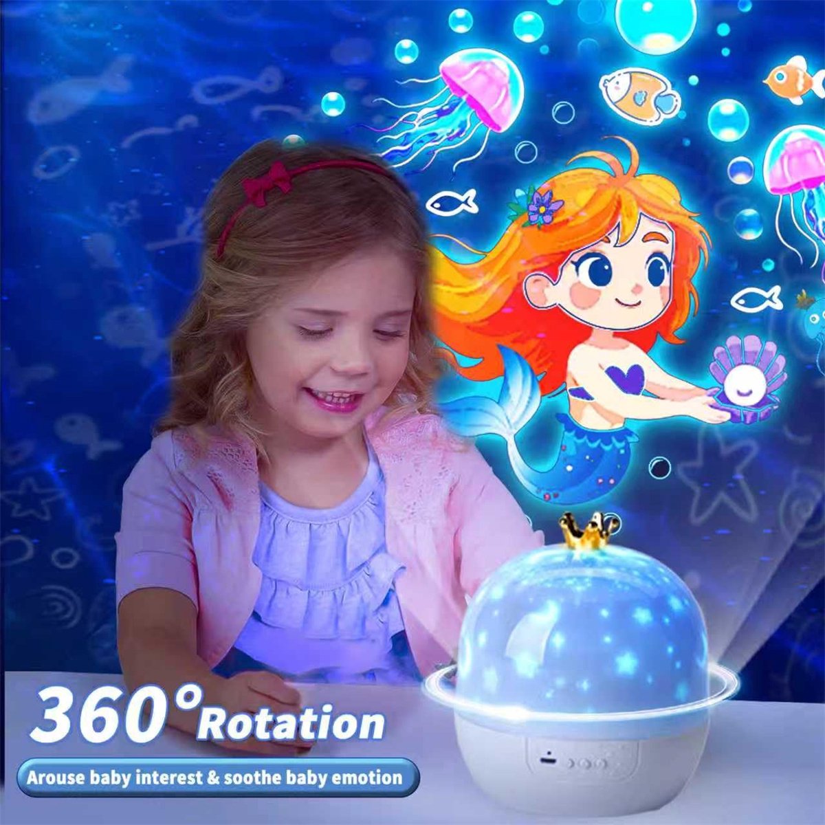 Ynkkvre -Sterrenprojector Nachtlamp voor Kinderen – 21 Projectiefilms – LED Sterrenhemel & Oceaan Projector – USB Oplaadbaar – Met Rotatie & Meerdere Lichtstanden – Ideaal Cadeau – foto 4
