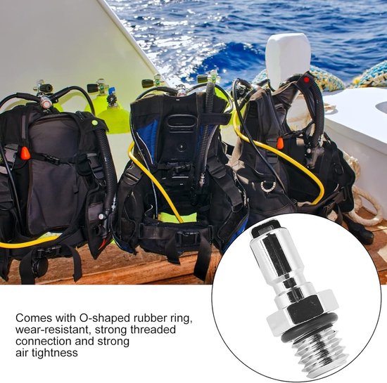 Diving Inflator Adapter - Chrome Plated Brass BCD Power - Diving ...