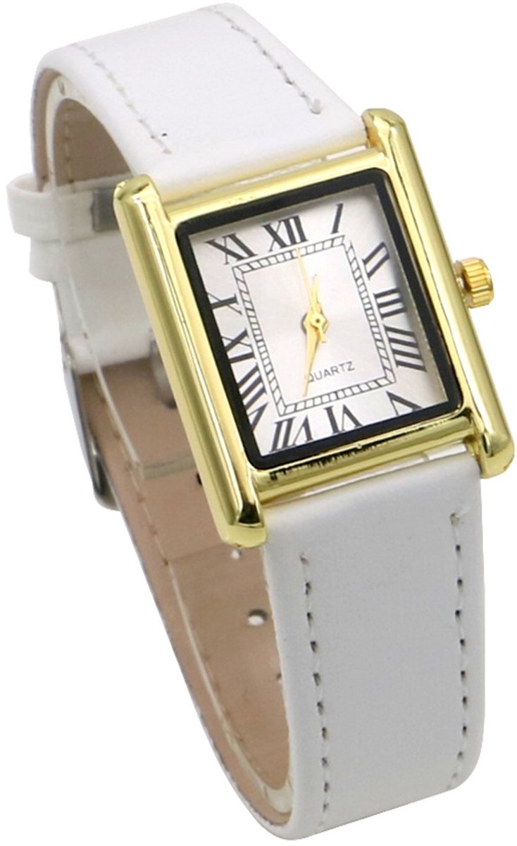 Horloge - quartz - PU band - wit
