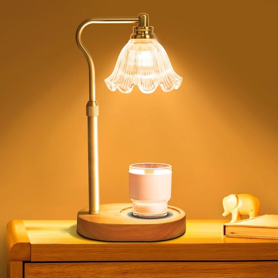 Kaars verwarmer - Tafellamp - Geurbrander - Oliebrander - Candle Warmer Lamp - Met Dimbare Timer & Hoogteverstelling（Kaarsen niet inbegrepen）