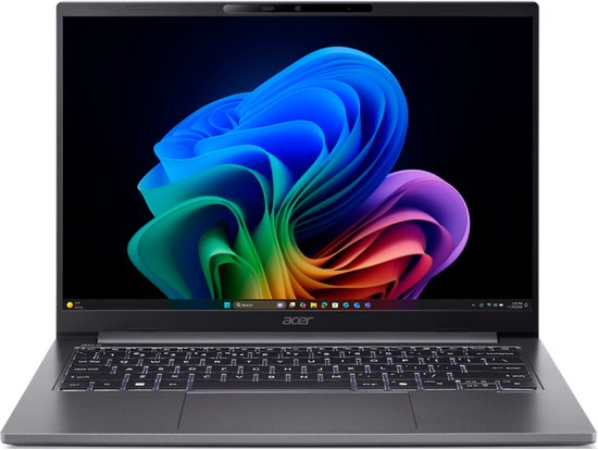Acer TravelMate X4 14 AI TMX414-51-TCO-76V3 Copilot+ PC Intel Core Ultra 7 258V Laptop 35,6 cm (14") WUXGA 32 GB LPDDR5x-SDRAM 1 TB SSD Wi-Fi 7 (802.11be) Windows 11 Pro Grijs - Acer - Hoofdafbeelding