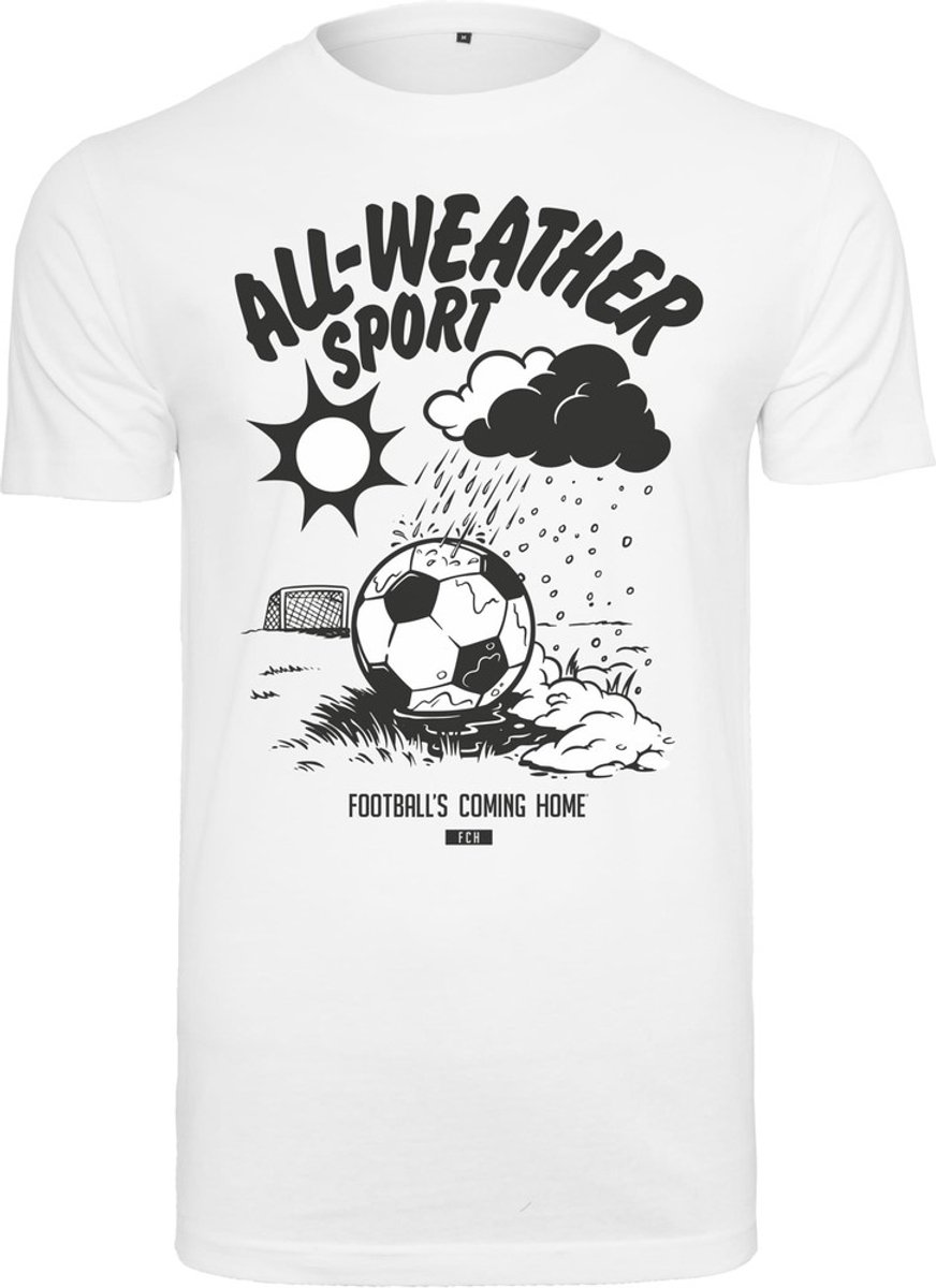 Merchcode - Footballs Coming Home All Weather Sports Heren Tshirt - M - Wit