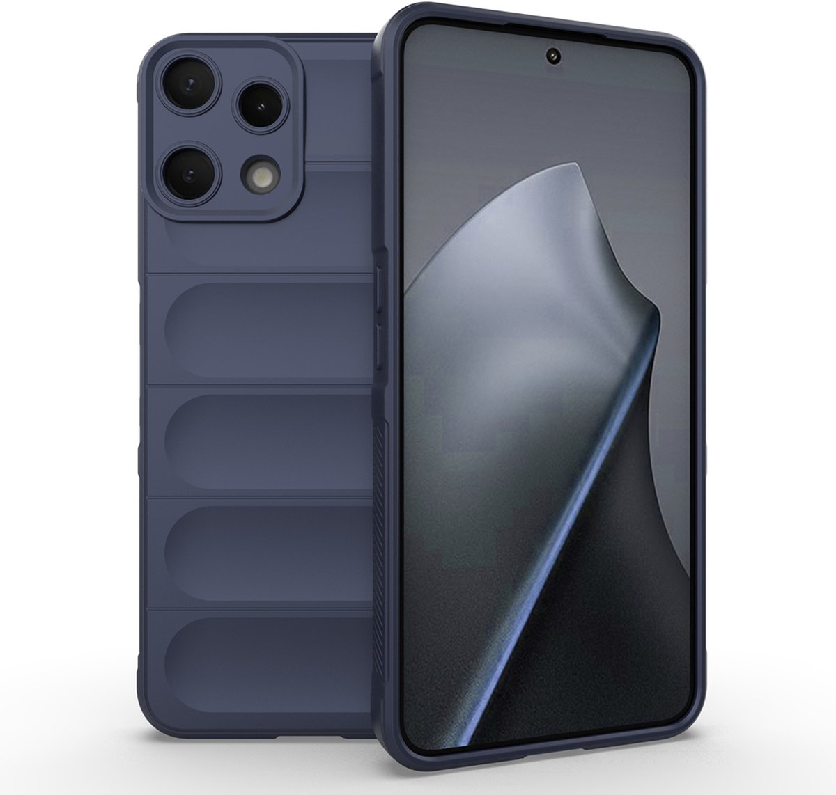 MobyDefend Hoesje - Geschikt voor Nothing Phone (3a) Lite - TPU Gripcase - Blauw