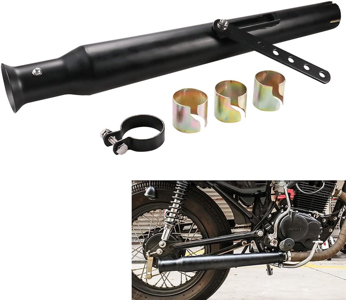 Acer Motorcycle Exhaust - Slip On 38mm 40mm 42mm thumbnail 6