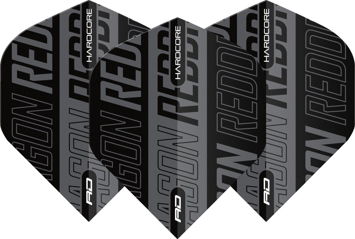 Red Dragon Hardcore XT Black & Grey Print - Dart Flights