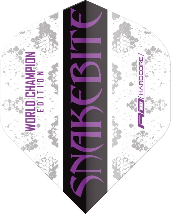 Red Dragon Peter Wright Snakebite World Champion 2020 White - Dart Flights van Merkloos — afbeelding 2