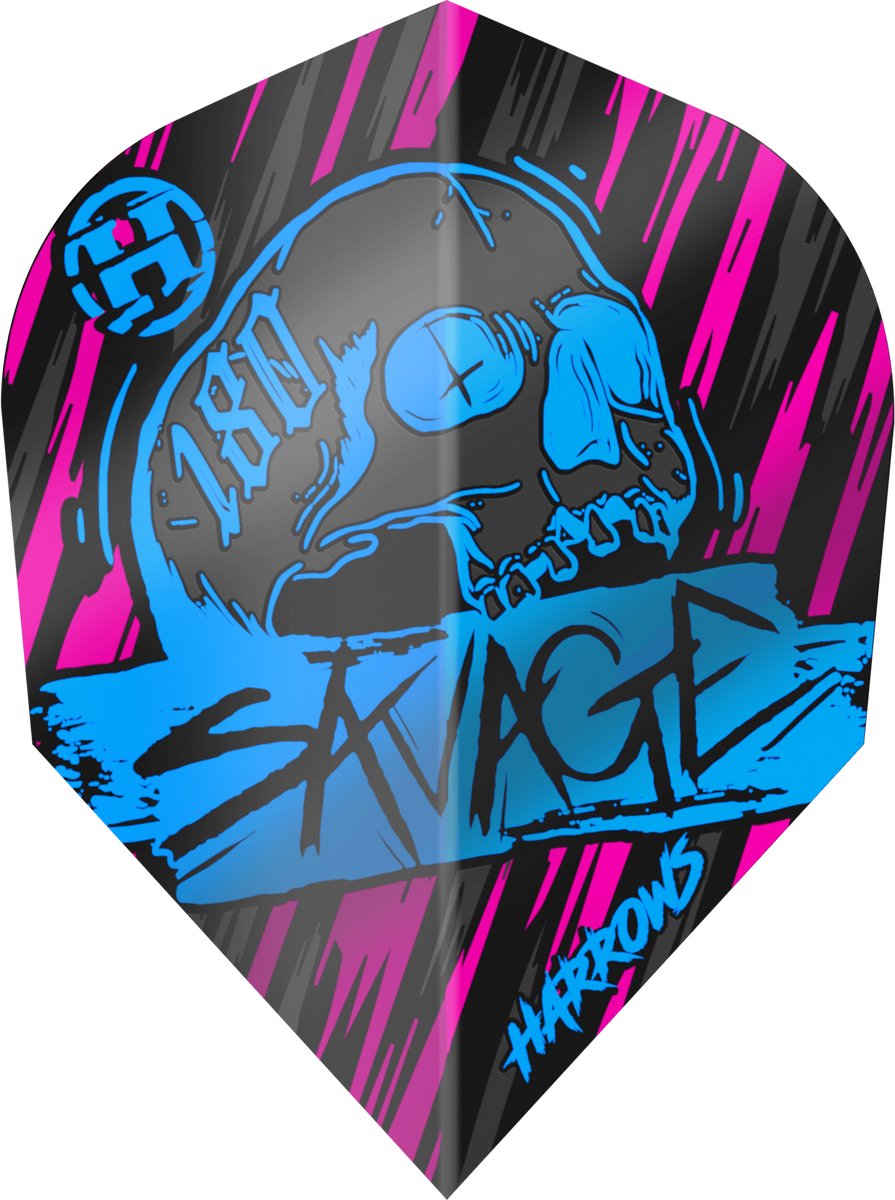 Harrows Savage Aqua Pink NO6 - Dart Flights
