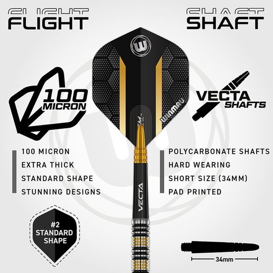 Winmau Team 360 Nicholai Bado 90% - Dartpijlen van Merkloos — afbeelding 4