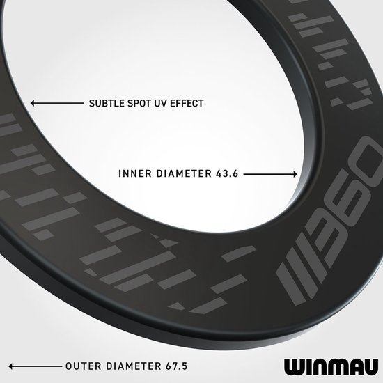 Winmau Blade Triple Core 360 + Winmau 360 Surround Black + Tungsten Darts - Dartset van Winmau — afbeelding 3