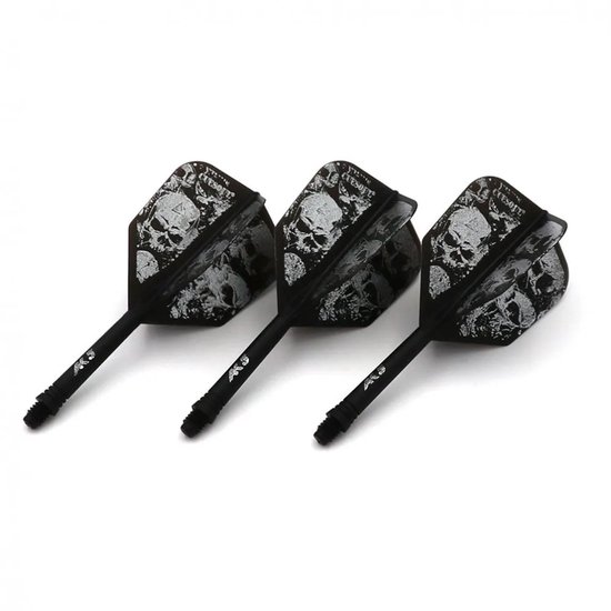 Cuesoul - ROST Integrated Dart Flights - Skeleton Black Shape S van Cuesoul — afbeelding 2