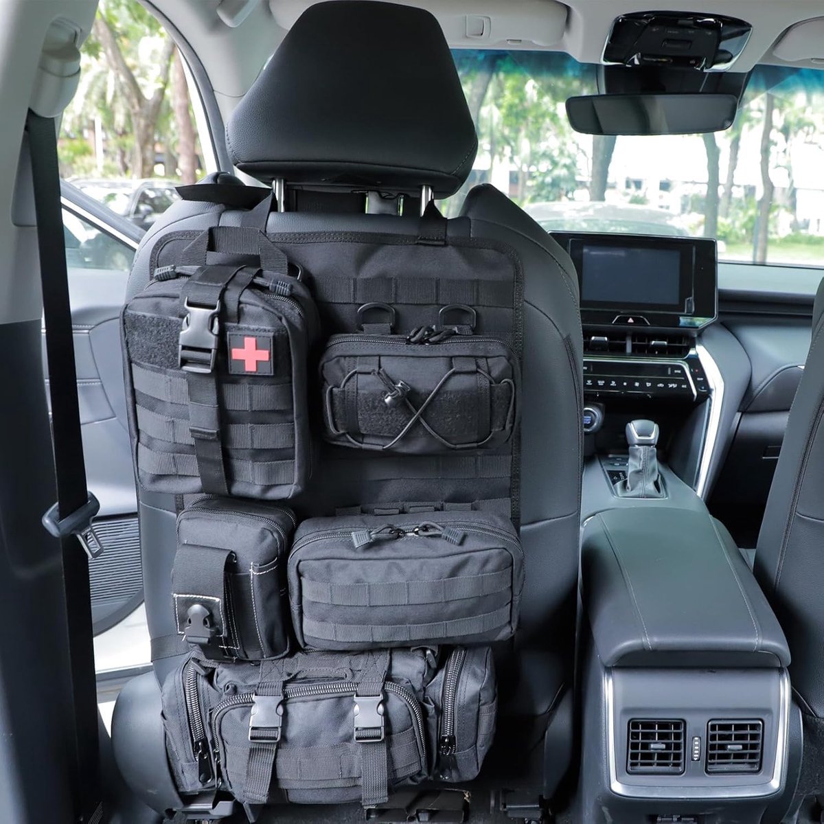 Universele 6-in-1 tactische organizer voor de achterbank - organizer voor de auto - waterdichte Oxford-stof - grote achterbank-organizer voor alle voertuigen – foto 2