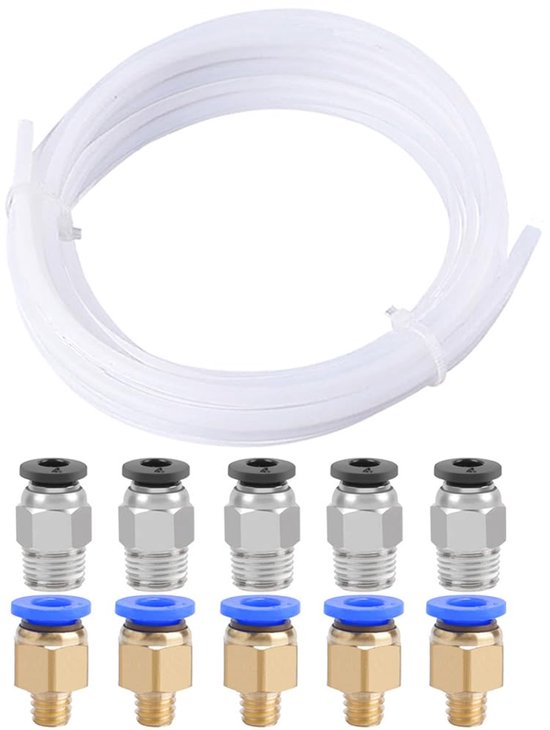Tubo Di Teflon 4 Metri 3D Stampante PTFE Teflon Tubo, Con 4 Pezzi PC4-M6 Ptfe Tube - 10