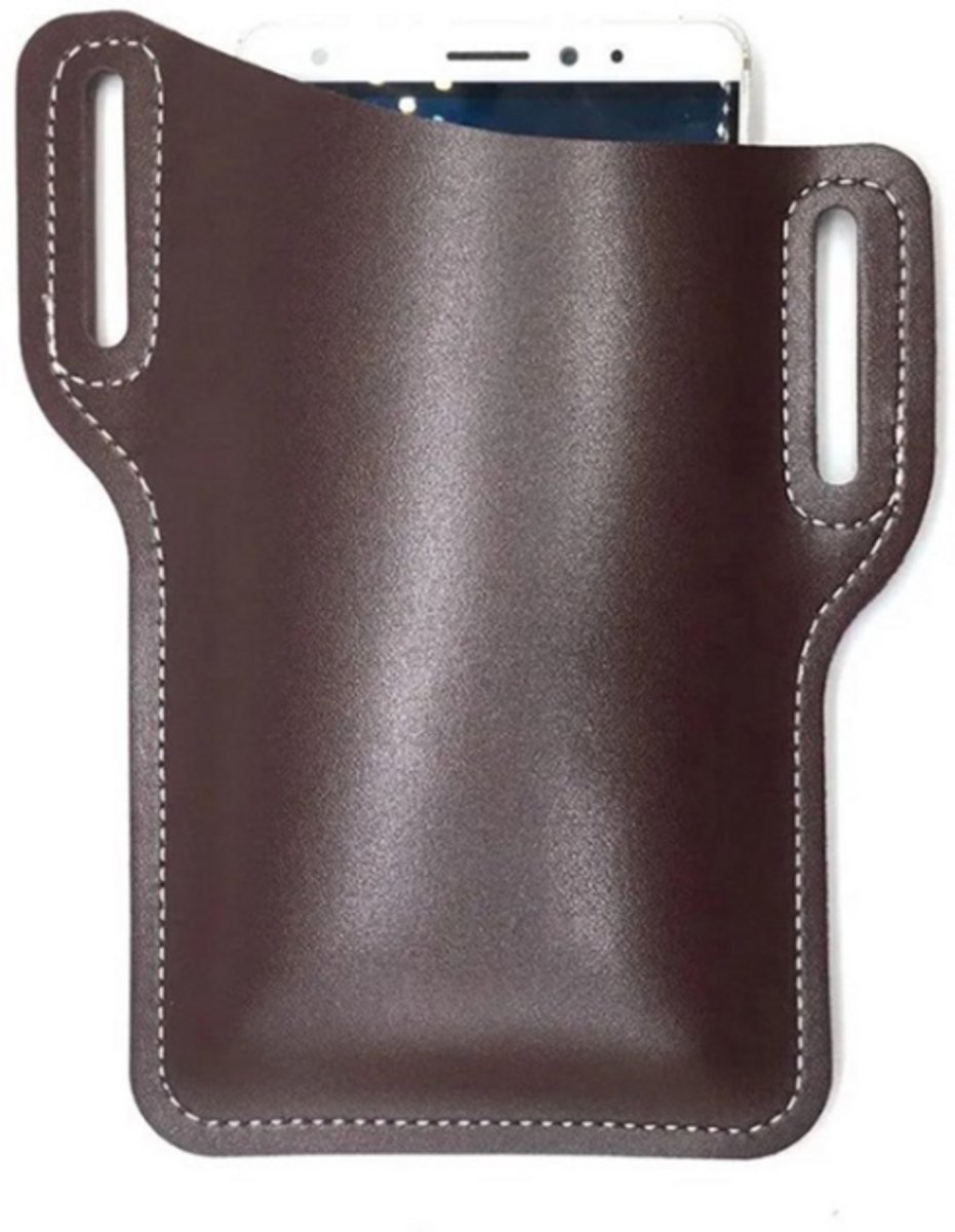 Retro Lederen Telefoon Heuptas voor Heren – 1 Stuk, Gek Paard Design, Draagriem, Outdoor Sport, Werk, Hangende Heuptas, Smartphone Tas, Multifuntionele Heuptas