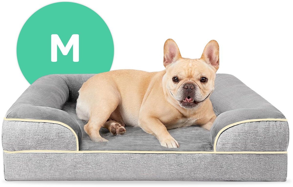 Dutchwide Orthopedische hondenkussen M - Orthopedisch honden mand - Bed - Bench - Wasbaar - Dog Bed - Panier Chien - Grijs - hondenbed - orthopedische hondenmand - fluffy hondenmand